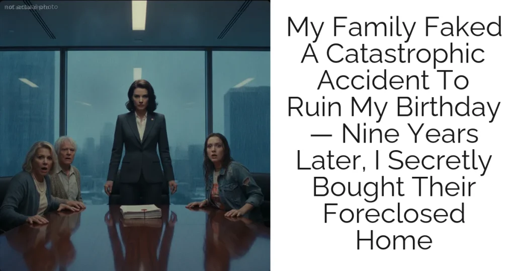 My Family Faked A Catastrophic Accident To Ruin My Birthday — Nine Years Later, I Secretly Bought Their Foreclosed Home