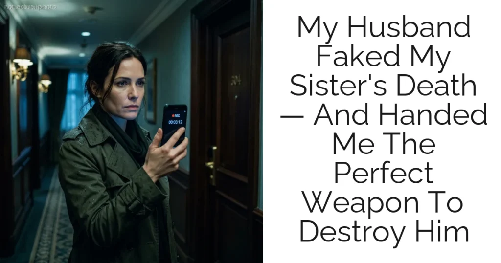 My Husband Faked My Sister's Death — And Handed Me The Perfect Weapon To Destroy Him