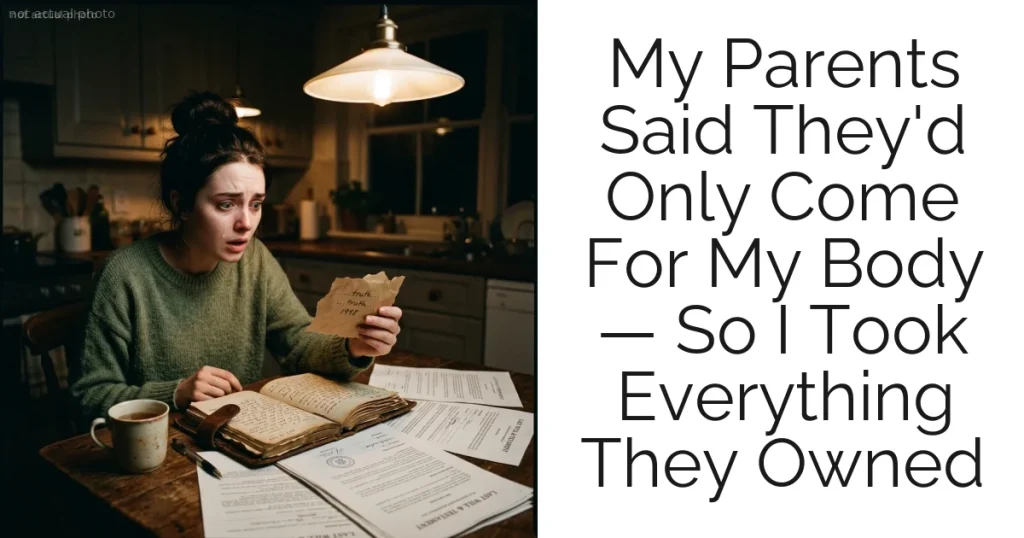 My Parents Said They'd Only Come For My Body — So I Took Everything They Owned