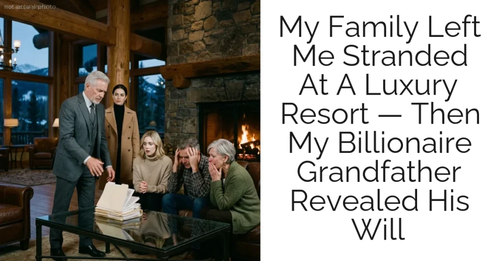 My Family Left Me Stranded At A Luxury Resort — Then My Billionaire Grandfather Revealed His Will