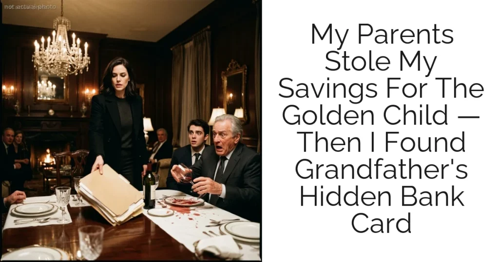 My Parents Stole My Savings For The Golden Child — Then I Found Grandfather's Hidden Bank Card