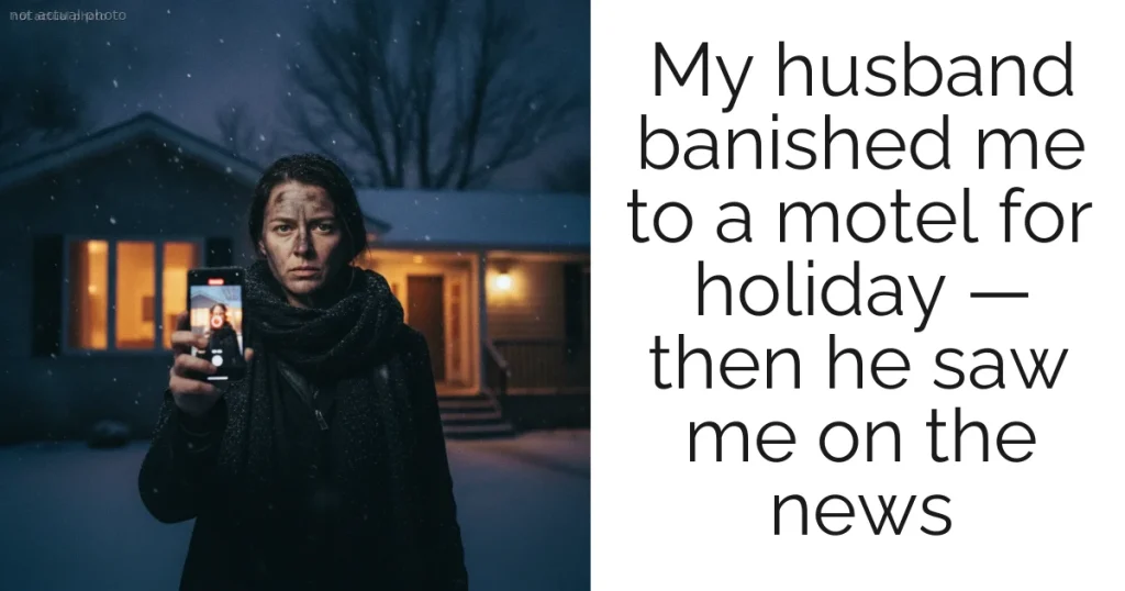 My husband banished me to a motel for holiday — then he saw me on the news