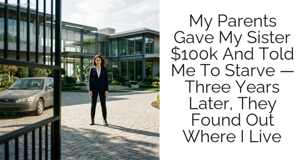 My Parents Gave My Sister $100k And Told Me To Starve — Three Years Later, They Found Out Where I Live