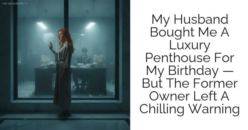 My Husband Bought Me A Luxury Penthouse For My Birthday — But The Former Owner Left A Chilling Warning