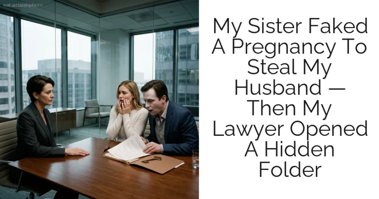 My Sister Faked A Pregnancy To Steal My Husband — Then My Lawyer Opened A Hidden Folder