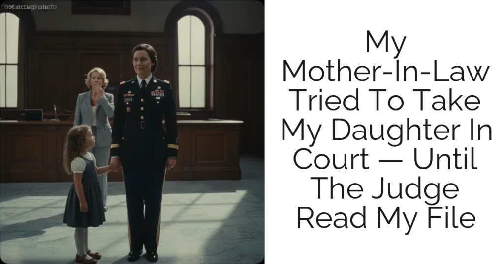 My Mother-In-Law Tried To Take My Daughter In Court — Until The Judge Read My File