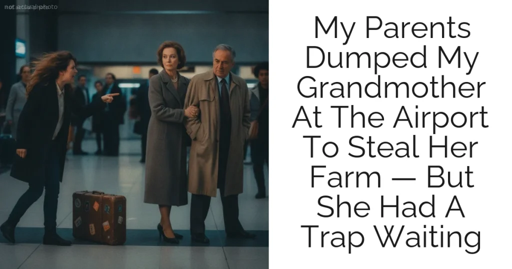 My Parents Dumped My Grandmother At The Airport To Steal Her Farm — But She Had A Trap Waiting