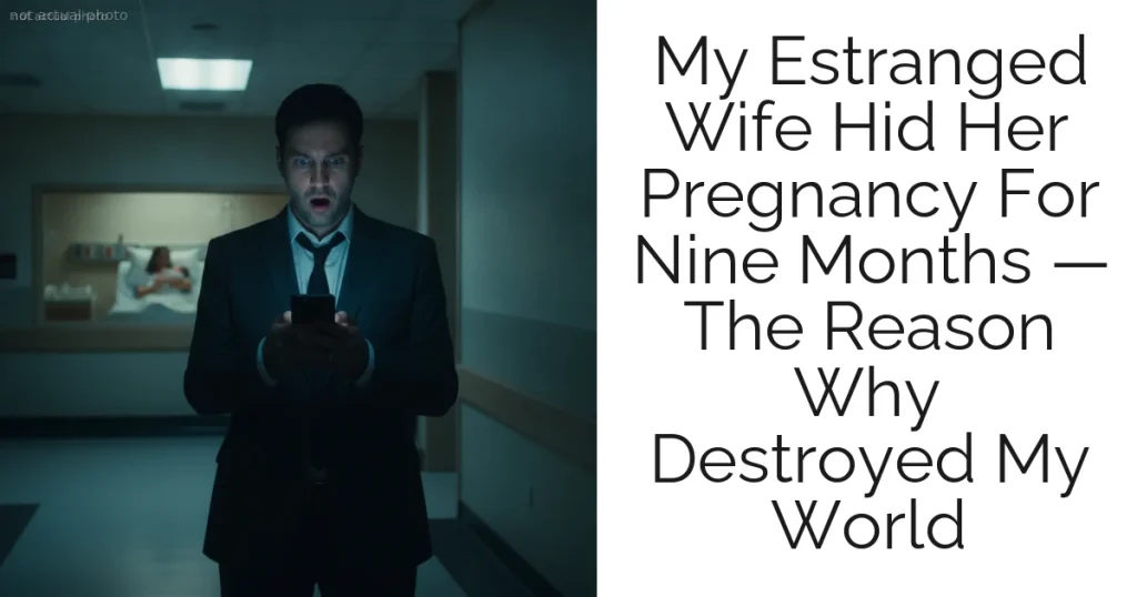 My Estranged Wife Hid Her Pregnancy For Nine Months — The Reason Why Destroyed My World