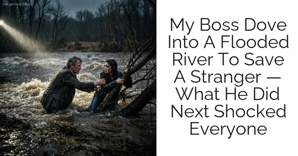 My Boss Dove Into A Flooded River To Save A Stranger — What He Did Next Shocked Everyone