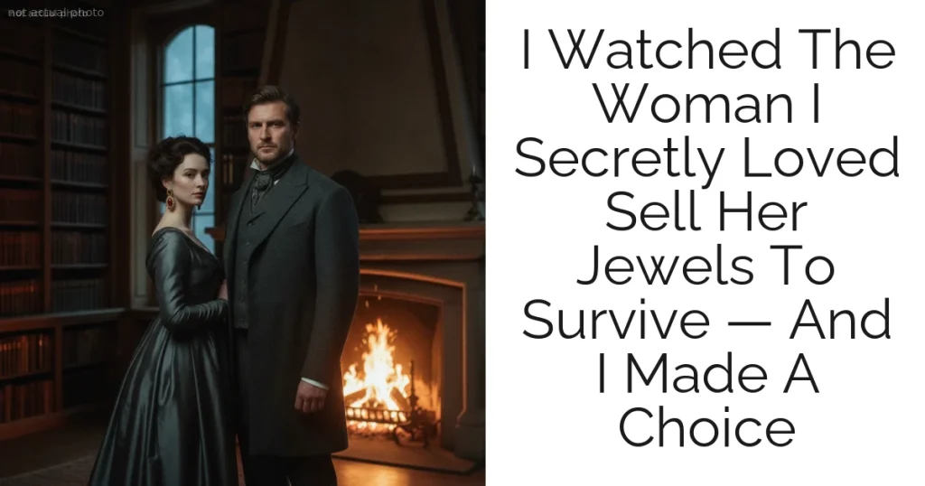 I Watched The Woman I Secretly Loved Sell Her Jewels To Survive — And I Made A Choice