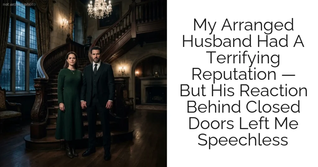 My Arranged Husband Had A Terrifying Reputation — But His Reaction Behind Closed Doors Left Me Speechless