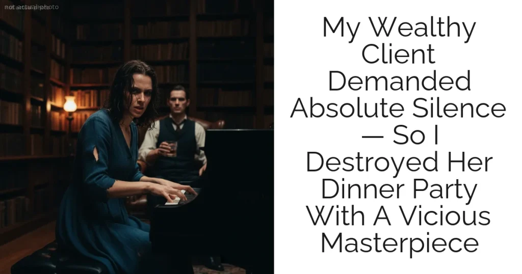 My Wealthy Client Demanded Absolute Silence — So I Destroyed Her Dinner Party With A Vicious Masterpiece