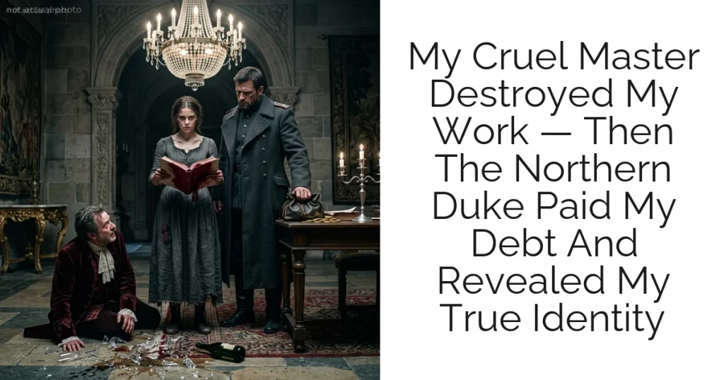 My Cruel Master Destroyed My Work — Then The Northern Duke Paid My Debt And Revealed My True Identity