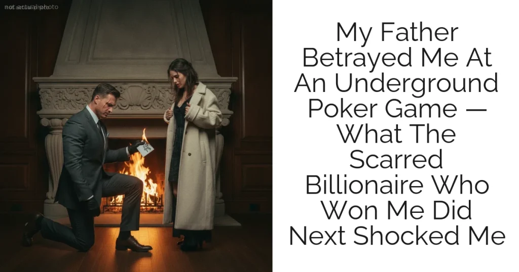 My Father Betrayed Me At An Underground Poker Game — What The Scarred Billionaire Who Won Me Did Next Shocked Me