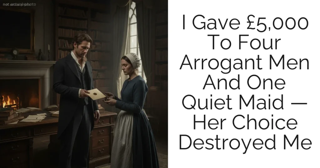 I Gave £5,000 To Four Arrogant Men And One Quiet Maid — Her Choice Destroyed Me