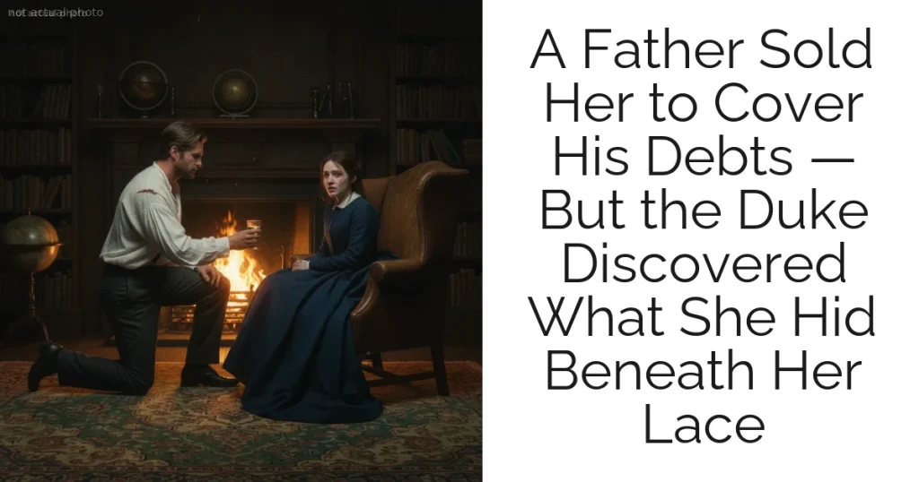 A Father Sold Her to Cover His Debts — But the Duke Discovered What She Hid Beneath Her Lace