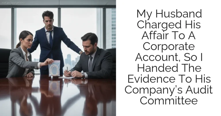 My Husband Charged His Affair To A Corporate Account, So I Handed The Evidence To His Company’s Audit Committee