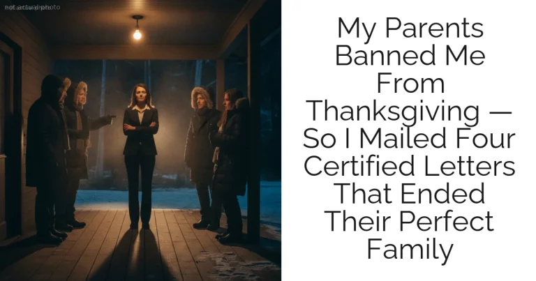 My Parents Banned Me From Thanksgiving — So I Mailed Four Certified Letters That Ended Their Perfect Family