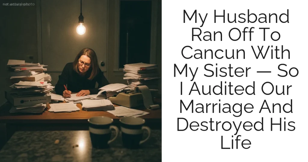 My Husband Ran Off To Cancun With My Sister — So I Audited Our Marriage And Destroyed His Life
