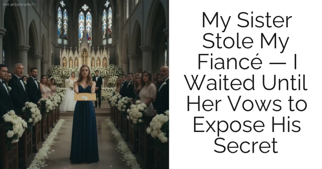 My Sister Stole My Fiancé — I Waited Until Her Vows to Expose His Secret