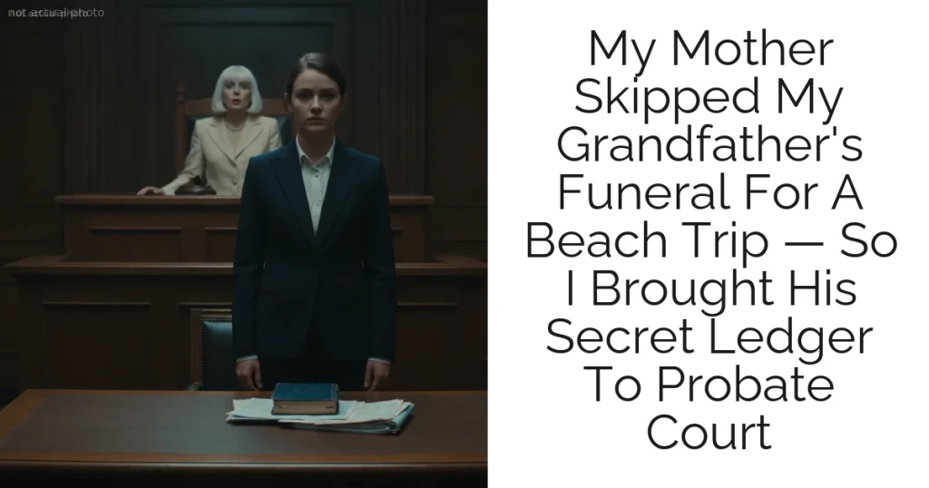 My Mother Skipped My Grandfather's Funeral For A Beach Trip — So I Brought His Secret Ledger To Probate Court