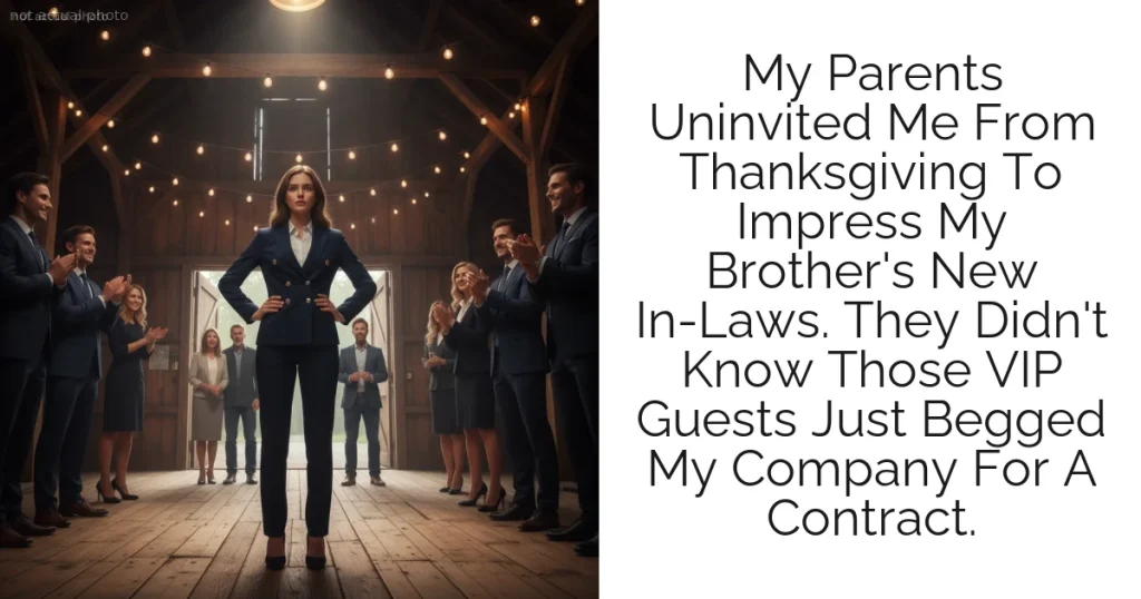 My Parents Uninvited Me From Thanksgiving To Impress My Brother's New In-Laws. They Didn't Know Those VIP Guests Just Begged My Company For A Contract.