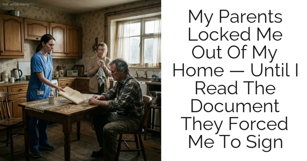 My Parents Locked Me Out Of My Home — Until I Read The Document They Forced Me To Sign