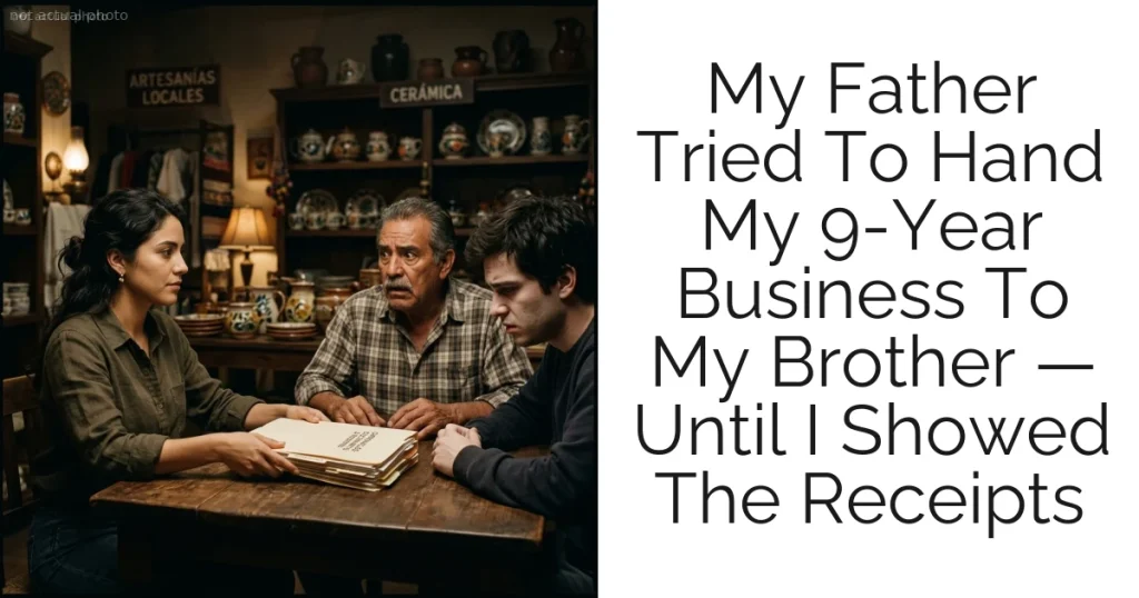 My Father Tried To Hand My 9-Year Business To My Brother — Until I Showed The Receipts