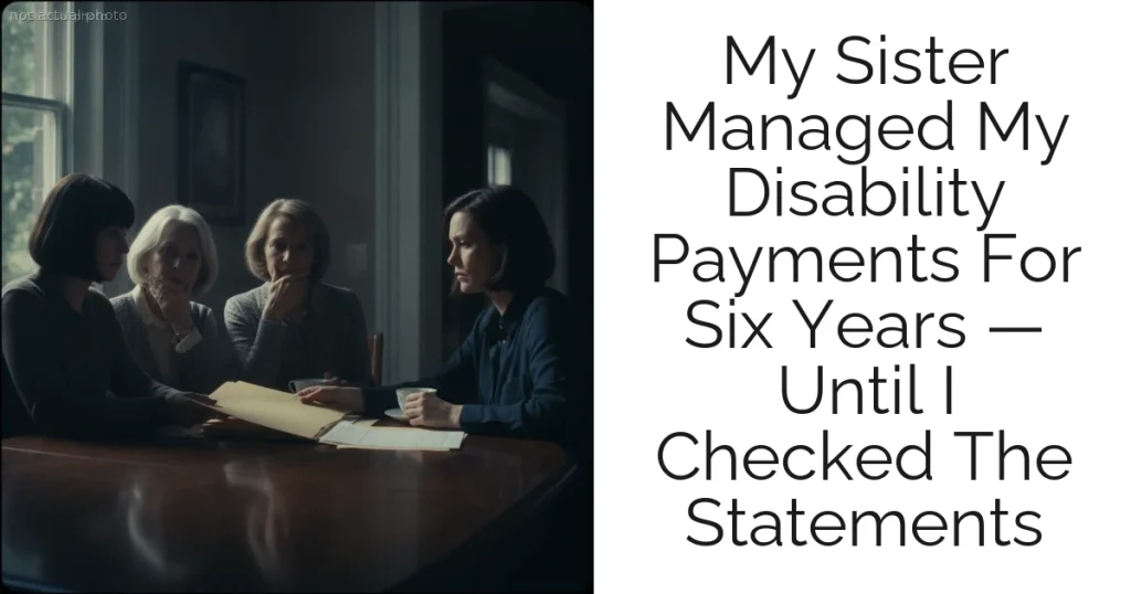 My Sister Managed My Disability Payments For Six Years — Until I Checked The Statements
