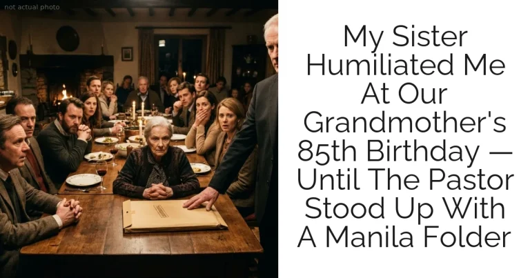 My Sister Humiliated Me At Our Grandmother's 85th Birthday — Until The Pastor Stood Up With A Manila Folder