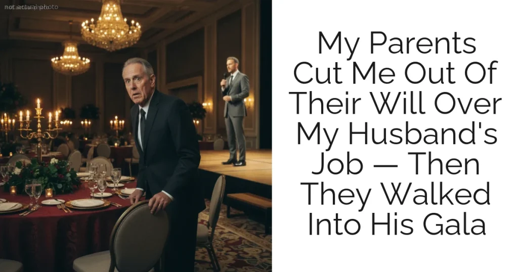 My Parents Cut Me Out Of Their Will Over My Husband's Job — Then They Walked Into His Gala
