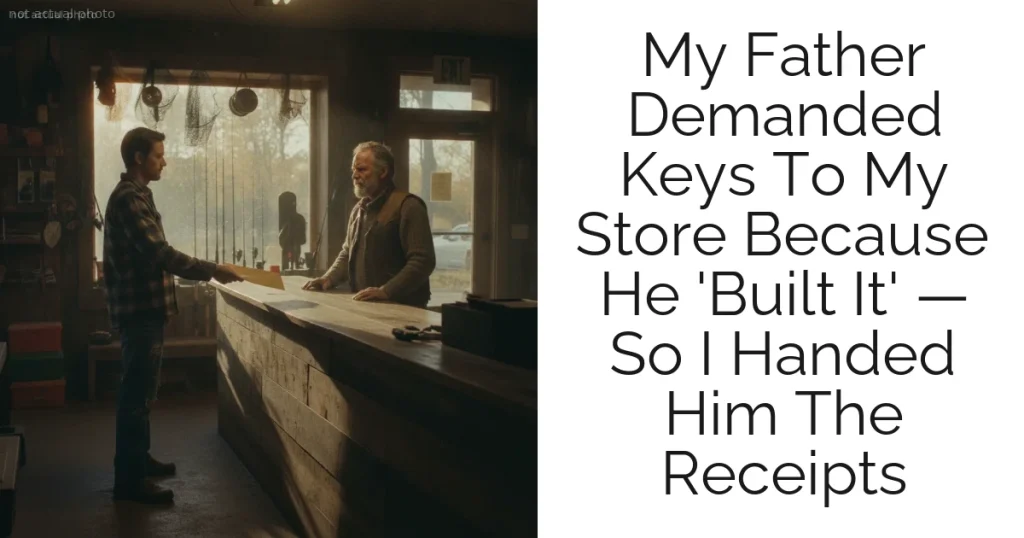 My Father Demanded Keys To My Store Because He 'Built It' — So I Handed Him The Receipts
