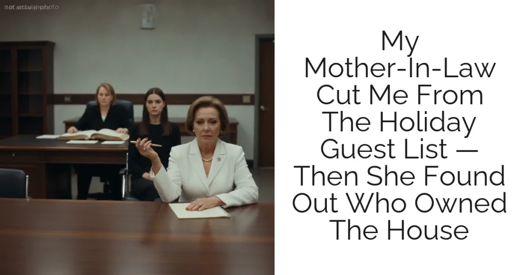 My Mother-In-Law Cut Me From The Holiday Guest List — Then She Found Out Who Owned The House