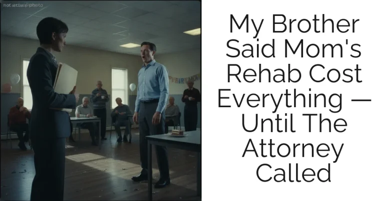 My Brother Said Mom's Rehab Cost Everything — Until The Attorney Called