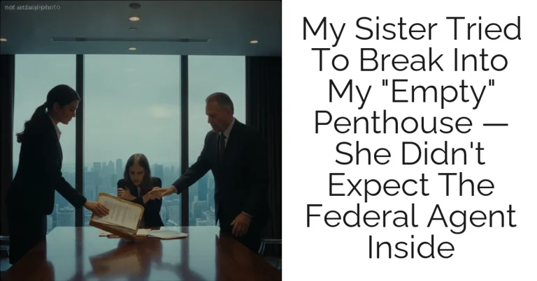 My Sister Tried To Break Into My "Empty" Penthouse — She Didn't Expect The Federal Agent Inside