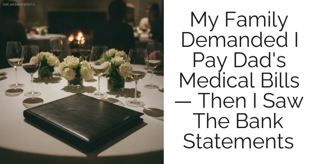 My Family Demanded I Pay Dad's Medical Bills — Then I Saw The Bank Statements