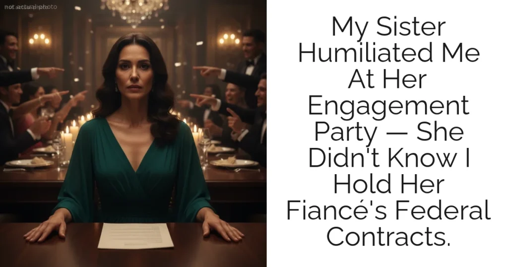 My Sister Humiliated Me At Her Engagement Party — She Didn't Know I Hold Her Fiancé's Federal Contracts.