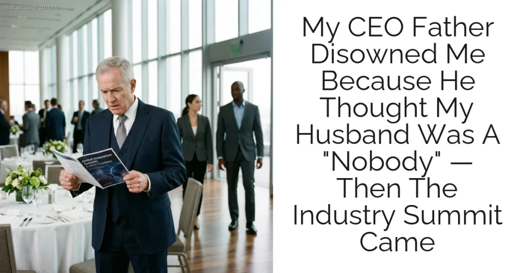 My CEO Father Disowned Me Because He Thought My Husband Was A "Nobody" — Then The Industry Summit Came