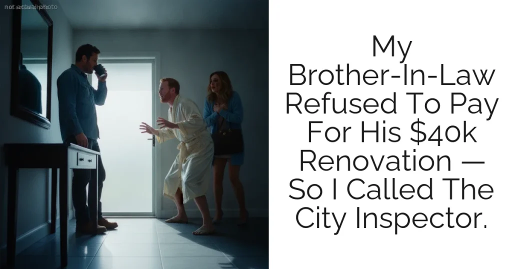 My Brother-In-Law Refused To Pay For His $40k Renovation — So I Called The City Inspector.