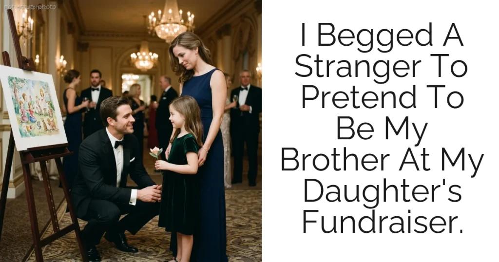 I Begged A Stranger To Pretend To Be My Brother At My Daughter's Fundraiser.