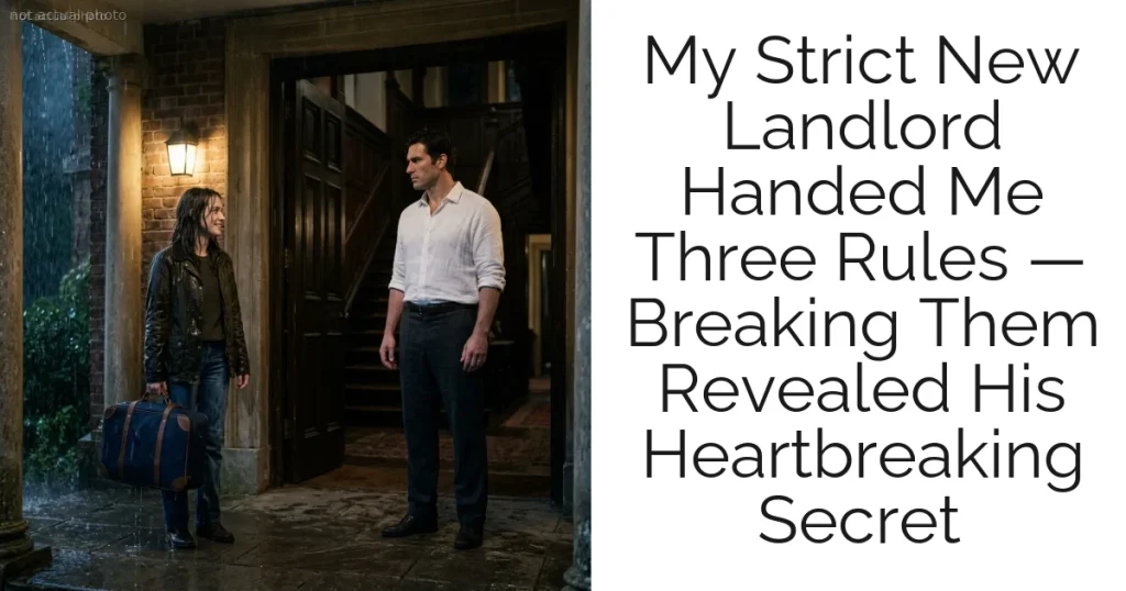 My Strict New Landlord Handed Me Three Rules — Breaking Them Revealed His Heartbreaking Secret