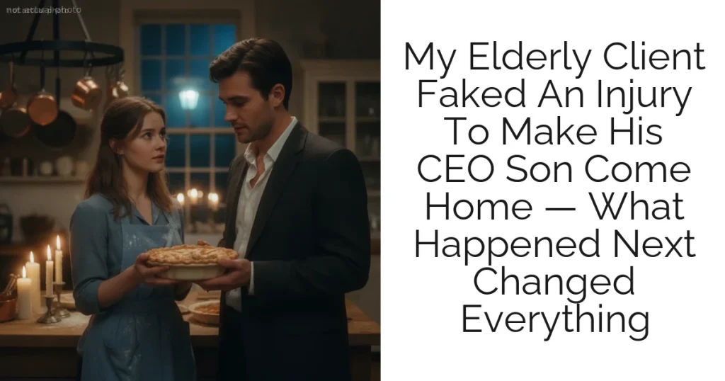 My Elderly Client Faked An Injury To Make His CEO Son Come Home — What Happened Next Changed Everything
