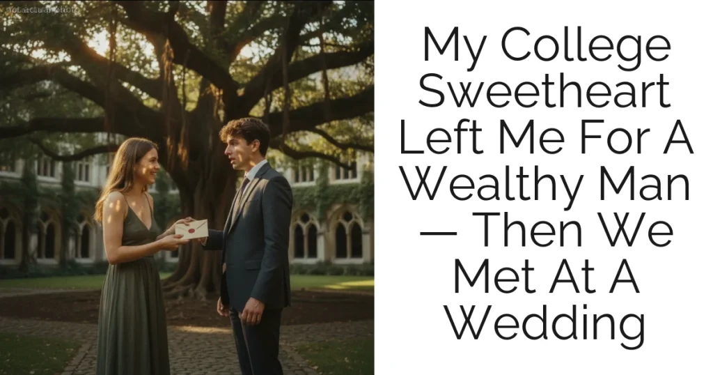 My College Sweetheart Left Me For A Wealthy Man — Then We Met At A Wedding
