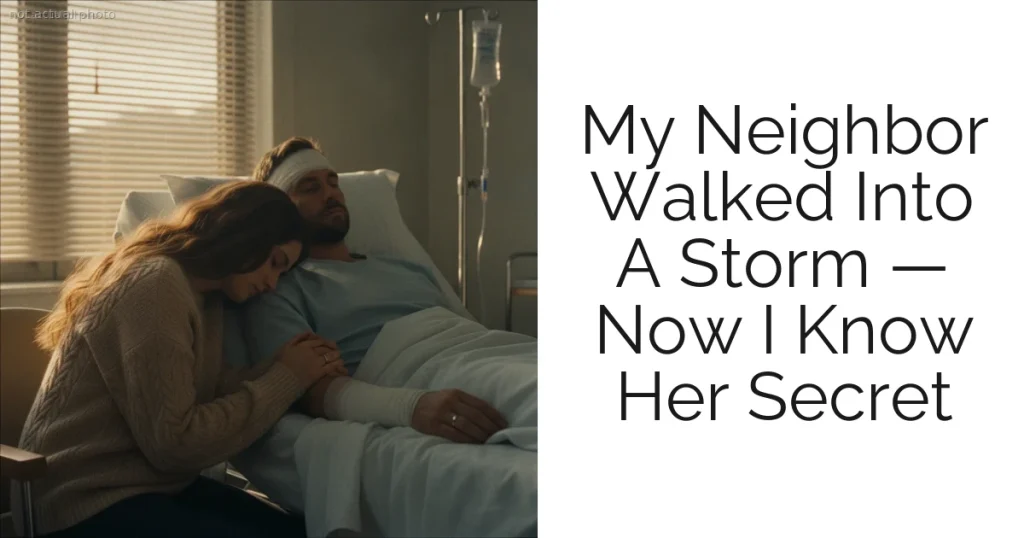 My Neighbor Walked Into A Storm — Now I Know Her Secret