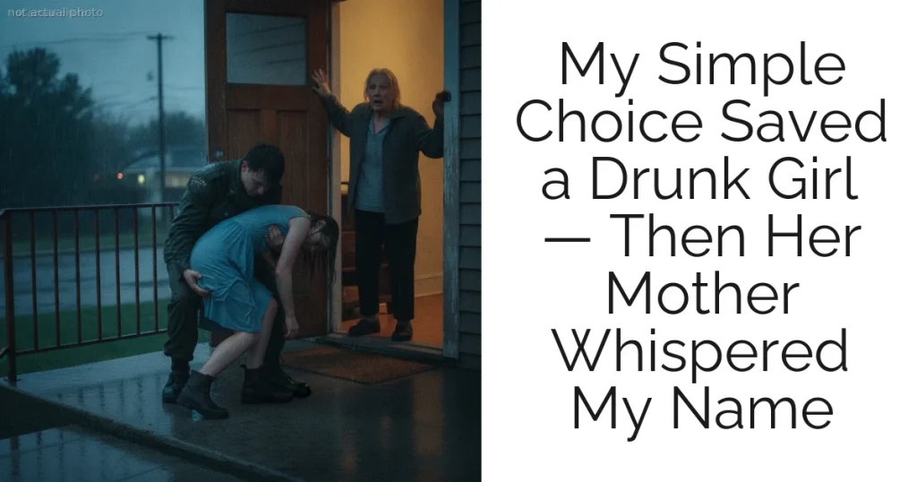 My Simple Choice Saved a Drunk Girl — Then Her Mother Whispered My Name