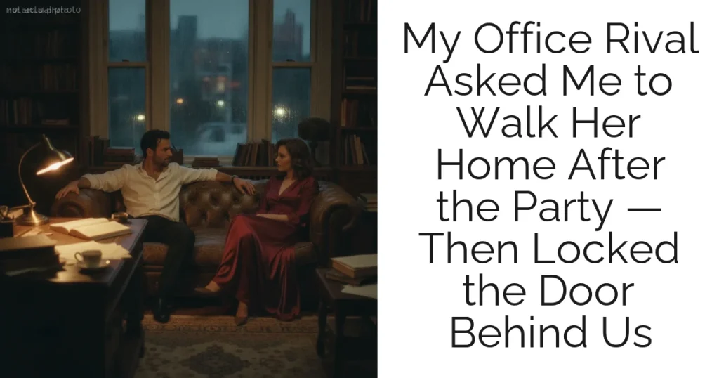 My Office Rival Asked Me to Walk Her Home After the Party — Then Locked the Door Behind Us