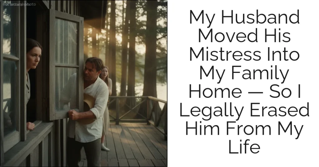 My Husband Moved His Mistress Into My Family Home — So I Legally Erased Him From My Life