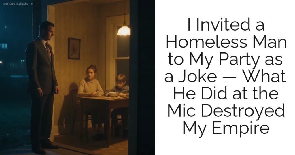 I Invited a Homeless Man to My Party as a Joke — What He Did at the Mic Destroyed My Empire